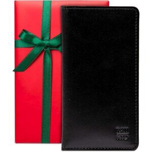 Men’s Long Leather Wallet – Classic Bifold Checkbook Holder by HYD